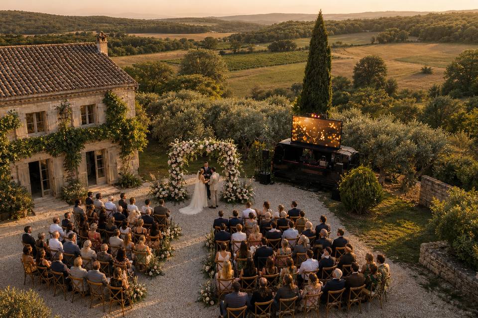 Vu de Drone Mariage