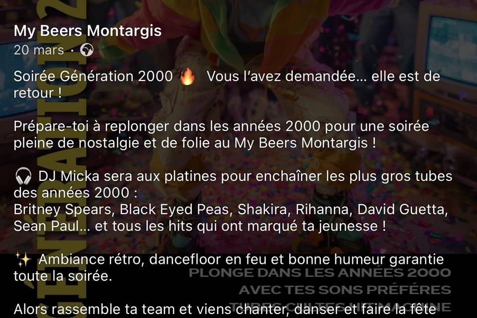 Soirée 2000's