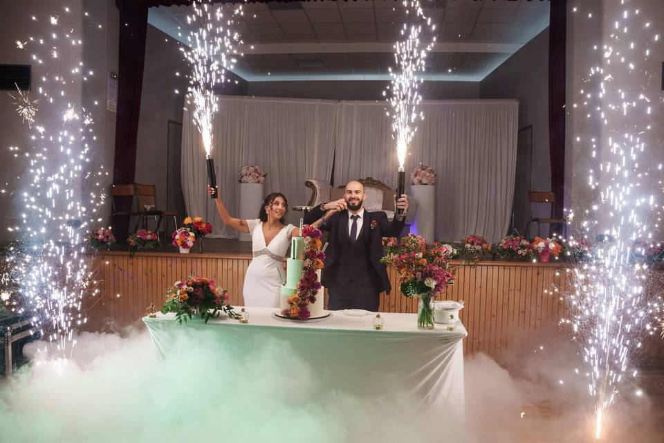 Feu d'artifice gateau