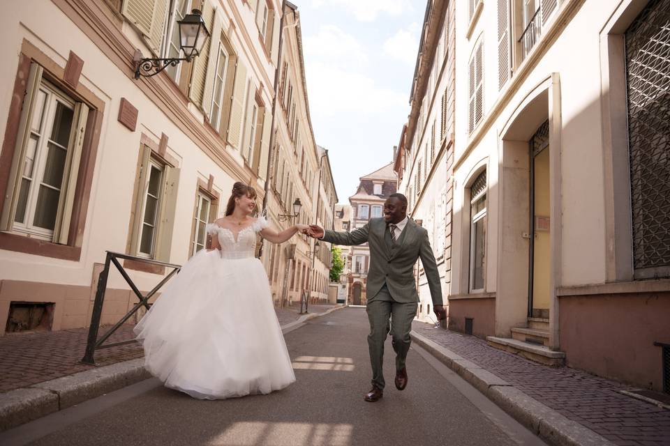 Courir dans les rues de strasb