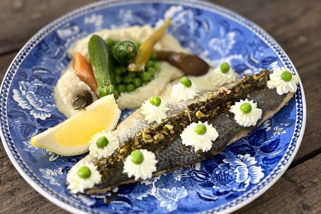 Bar sauce vierge, pist. cardam