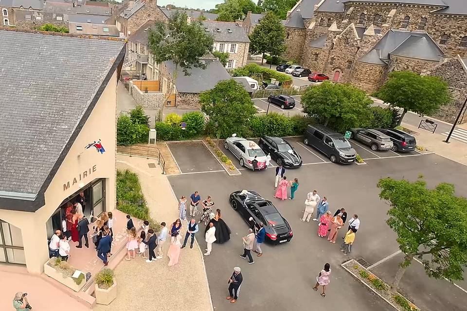 Plan au dessus de la mairie