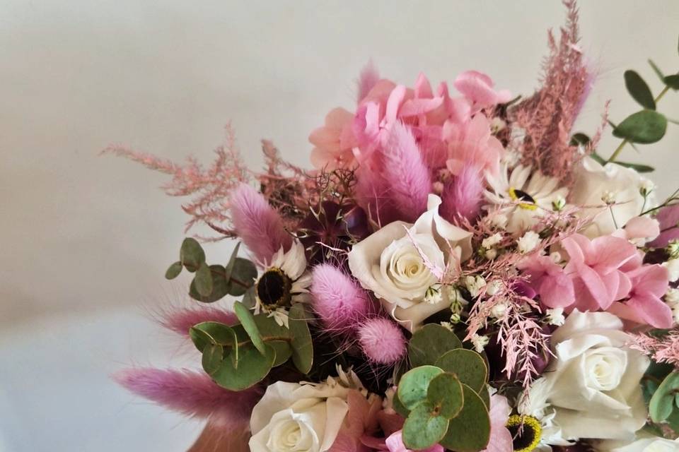 Bouquet de mariée fleurs séchées
