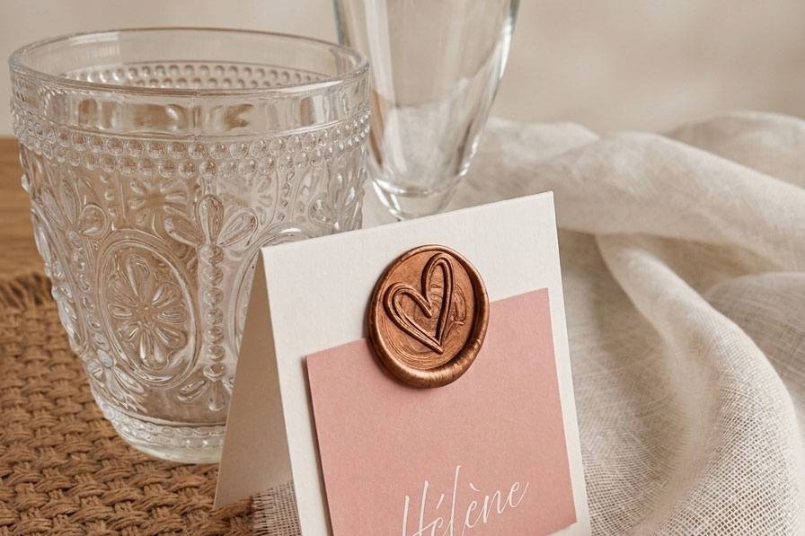 Marque place sceau de cire