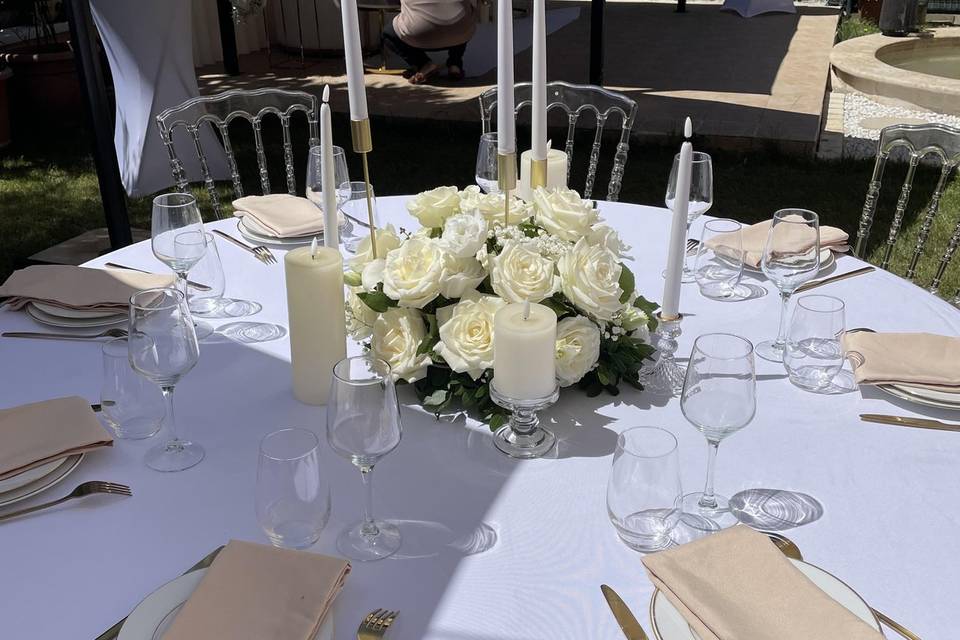 Table mariage beige