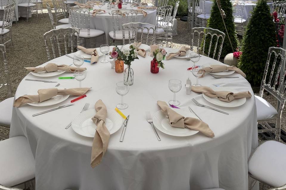 Baptême décoration jardin