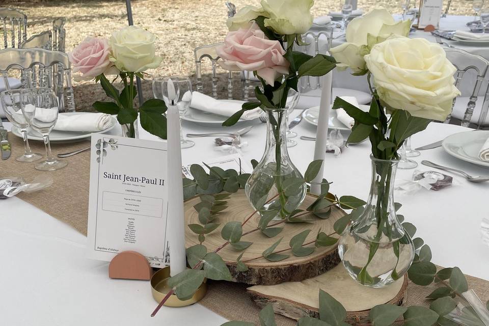 Baptême déco table