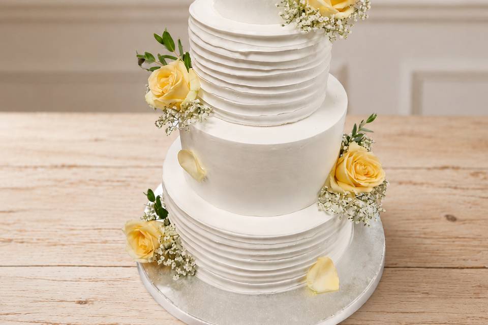 Crème et fleurs