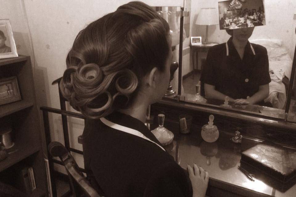 Coiffure de mariée Retro