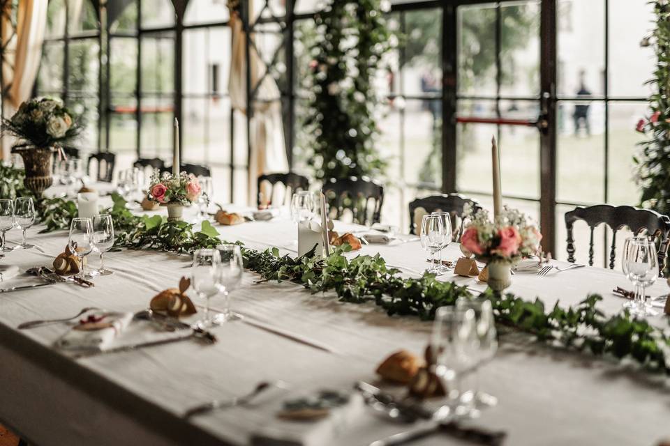 Dîner dans l'Orangerie