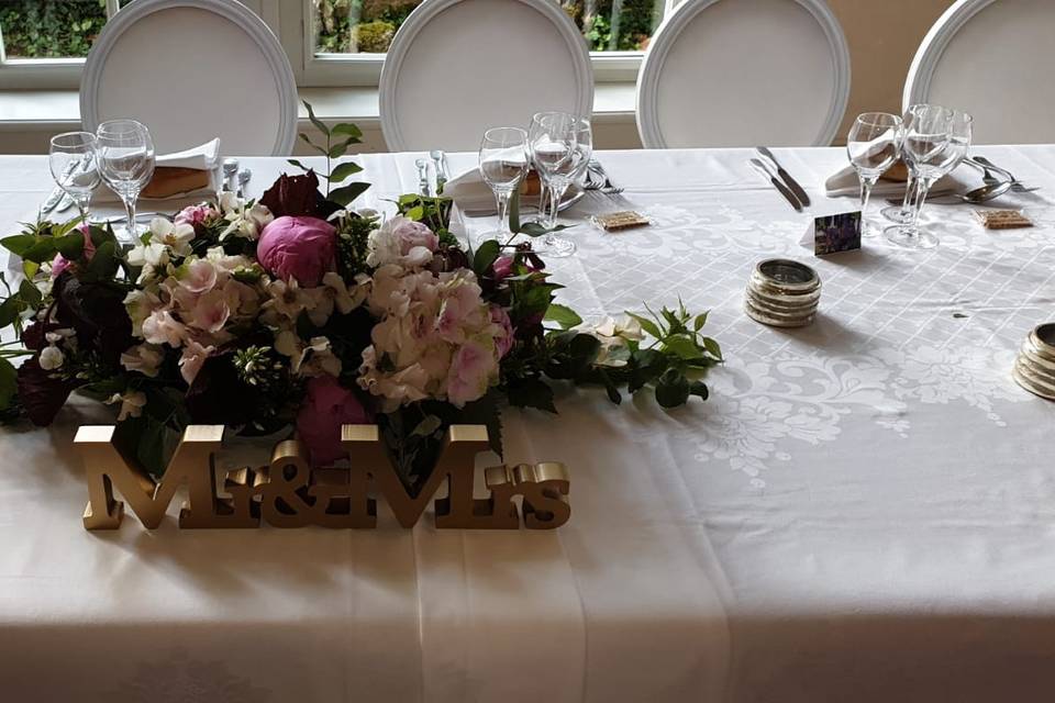 Mariage A&C, table d'honneur