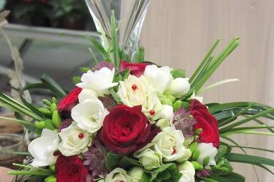 Bouquet de mariée retombant