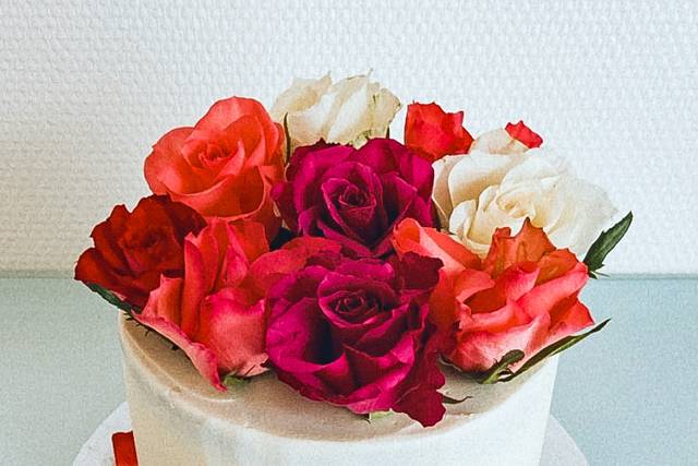 Mini wedding cake fleuri
