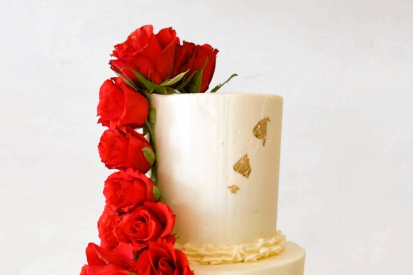 Wedding cake cascade des roses