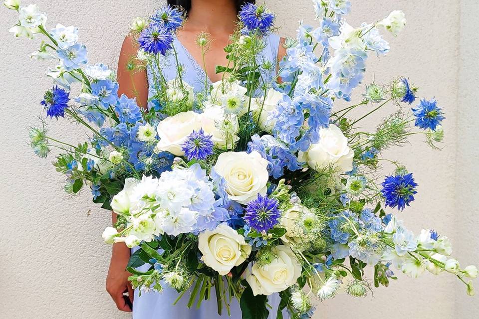 Bouquet bleu et blanc