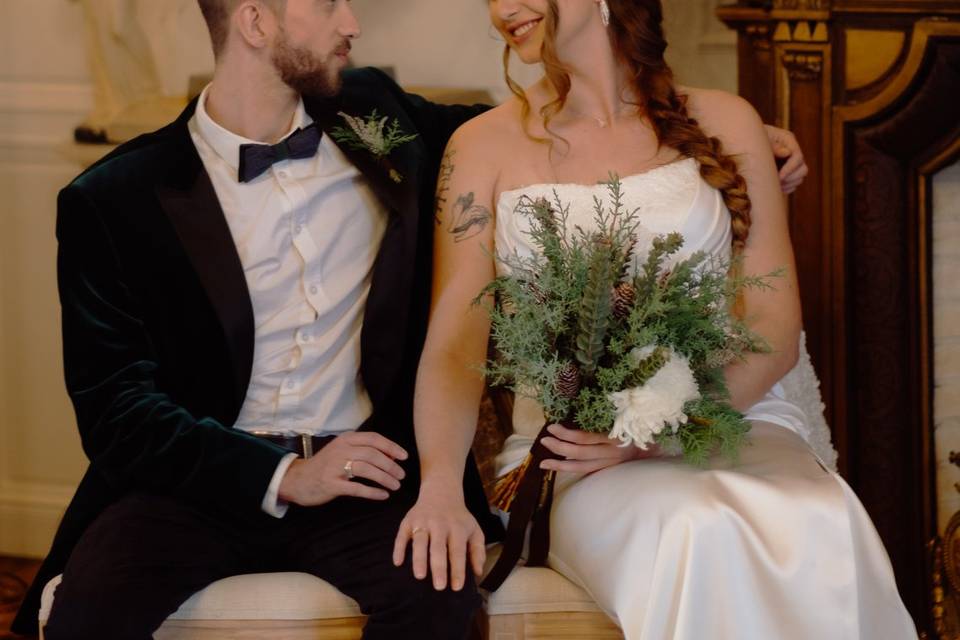 Boutonnière et bouquet