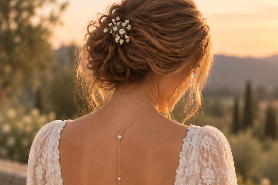 Collier de dos Mariée