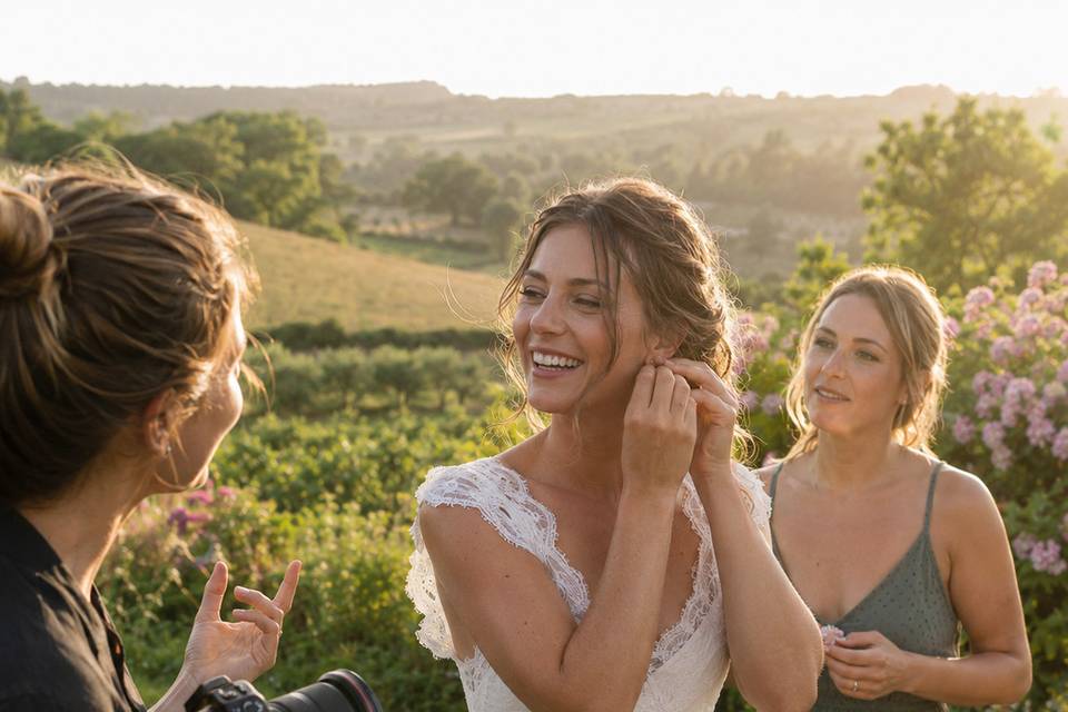 Boucles d'oreilles Mariée