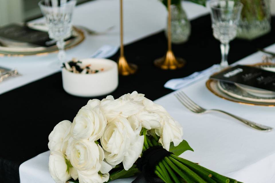 Bouquet de mariée blanc