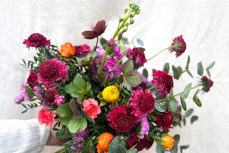 Bouquet de mariée destructuré