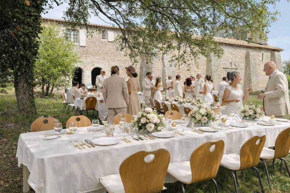 Anniversaire sous les arbres