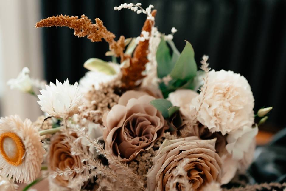 Bouquet de mariée bohème