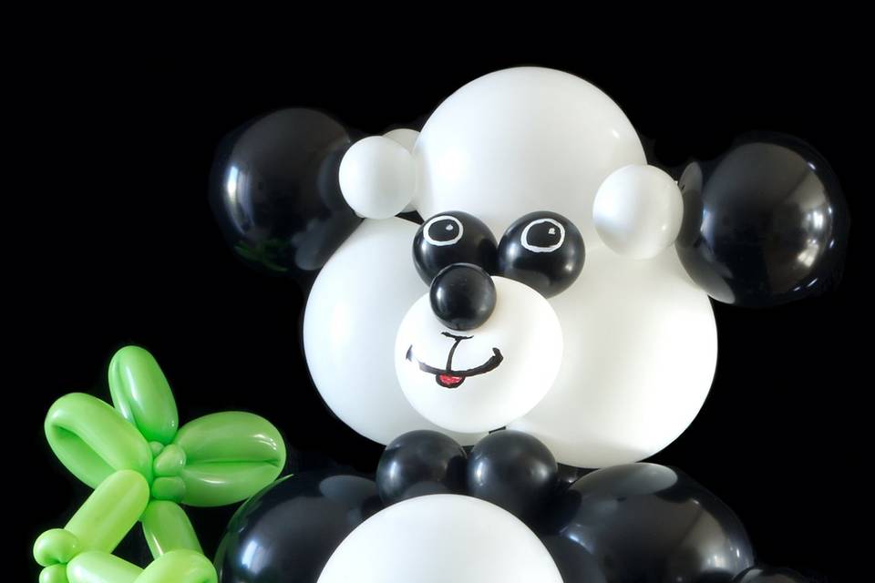 Panda en ballons