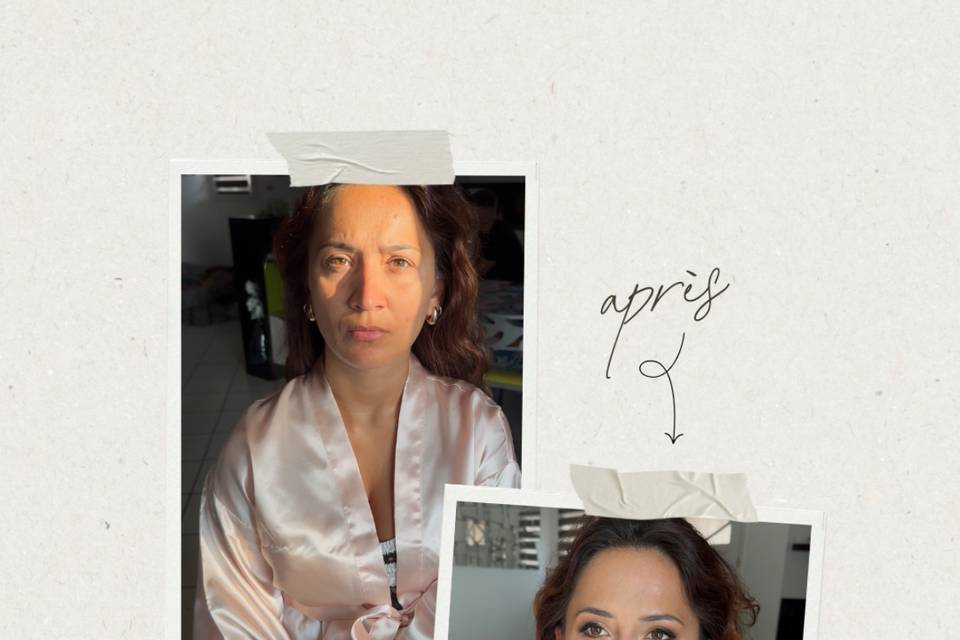 Maquillage avant/après