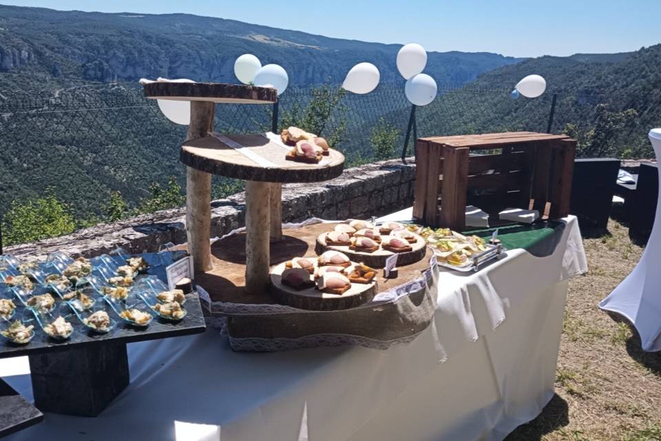 Des buffets en pleine nature