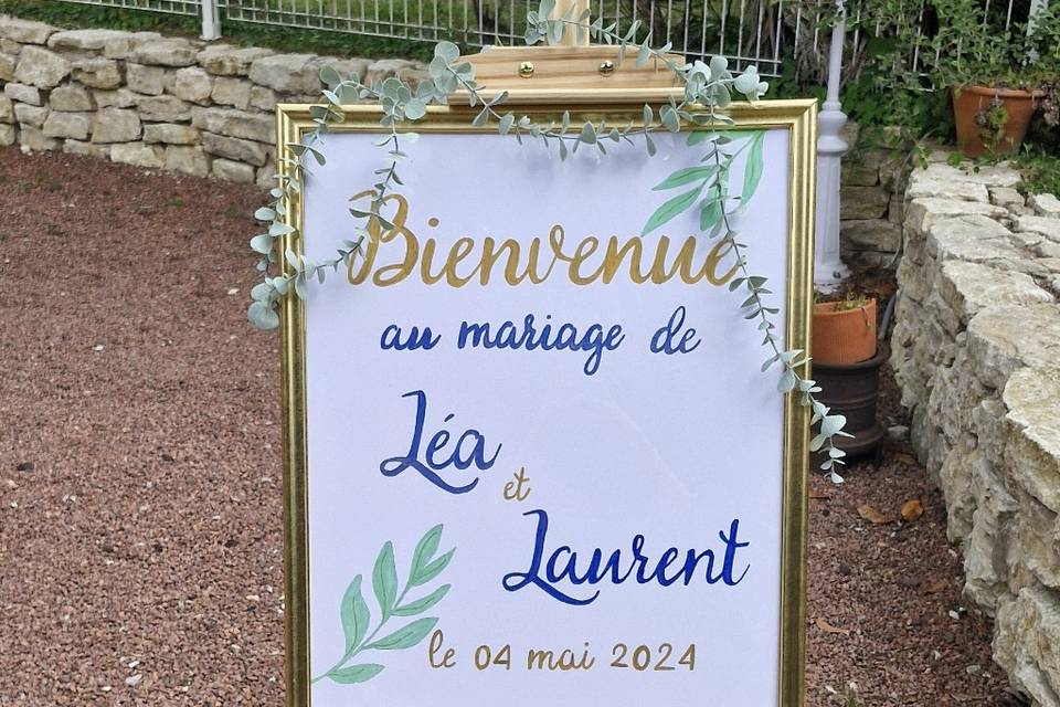 Panneau de bienvenue