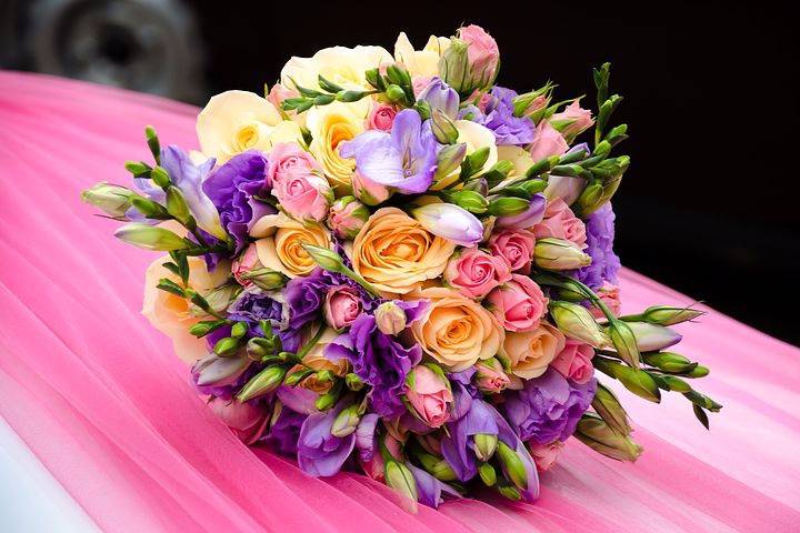 Bouquet violet/orange