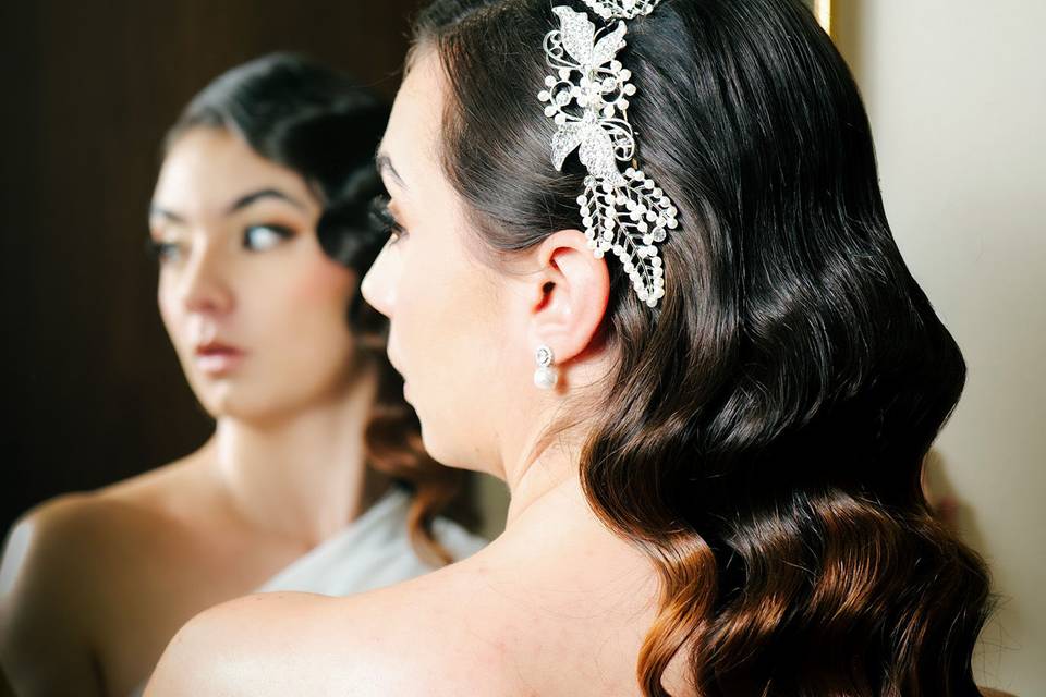 Coiffure mariée Hollywood Wave