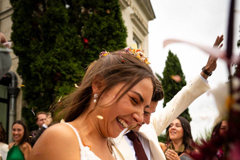 Mariée sous les fleurs