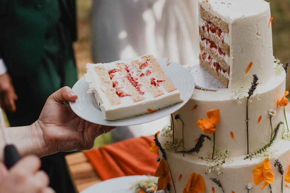 Coupe du wedding cake