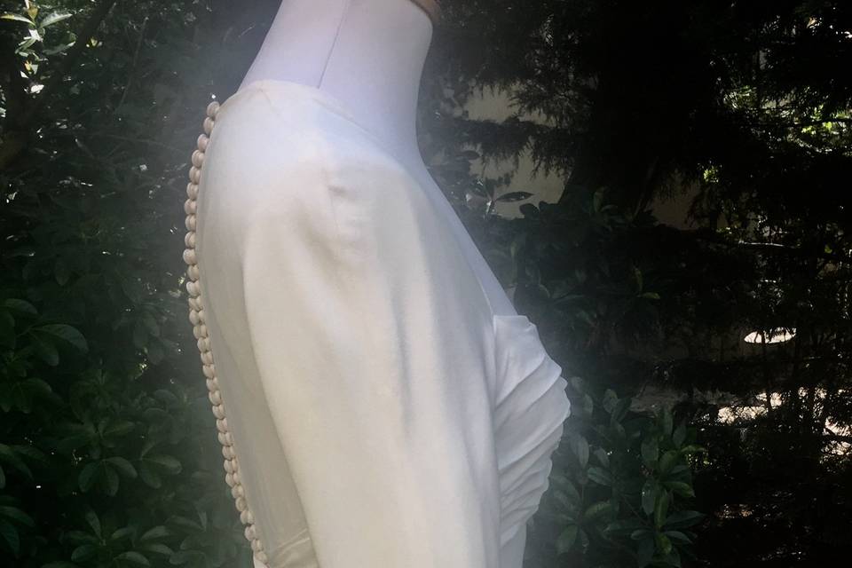 Robe corsage drapé