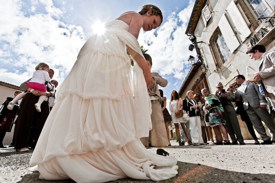 La mariée en contre jour