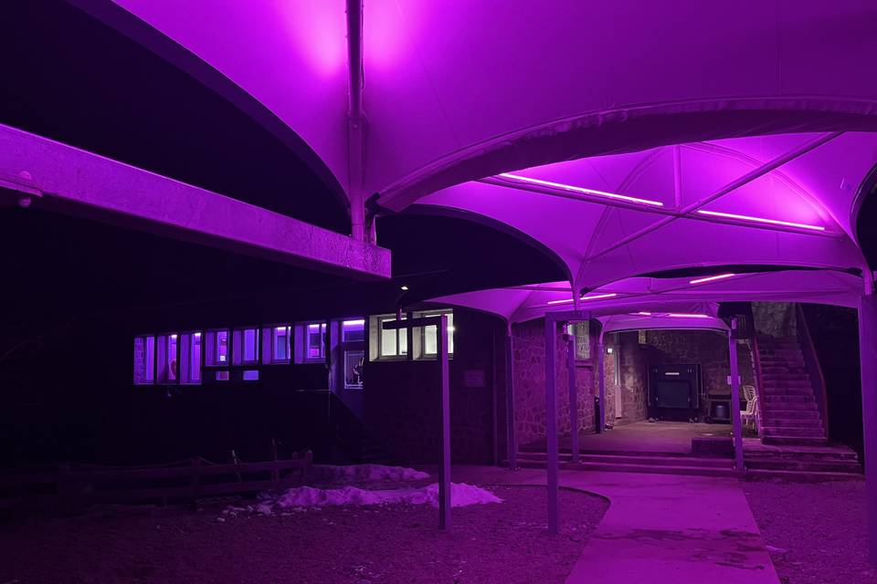 Vue du rooftop de nuit