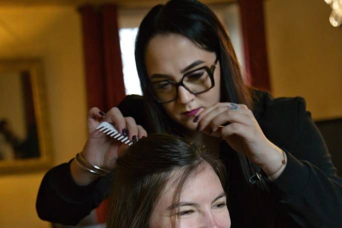 Réalisation coiffure invitée s