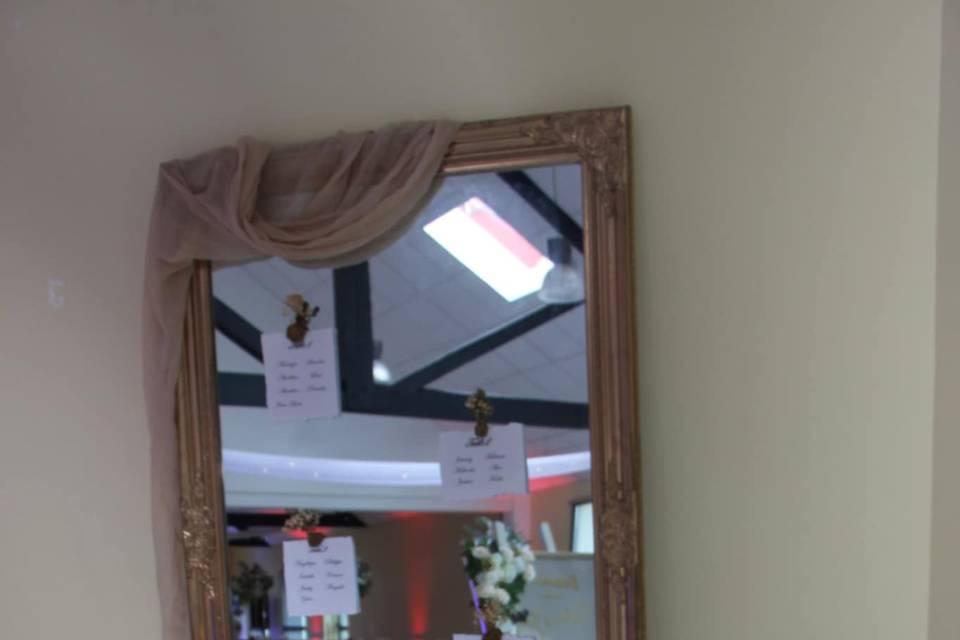 Plan de table miroir