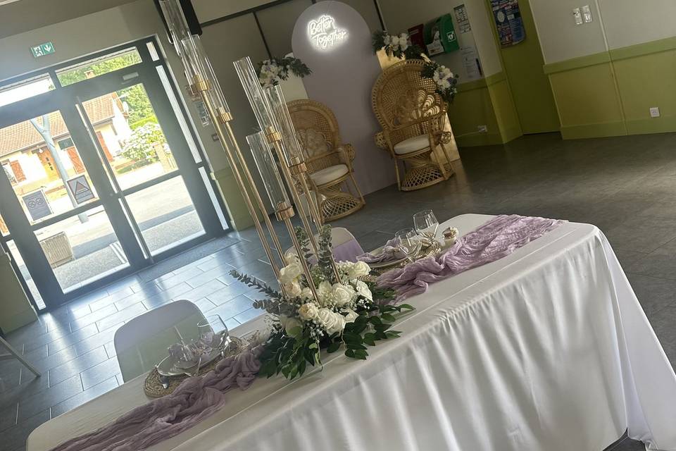Table des mariés