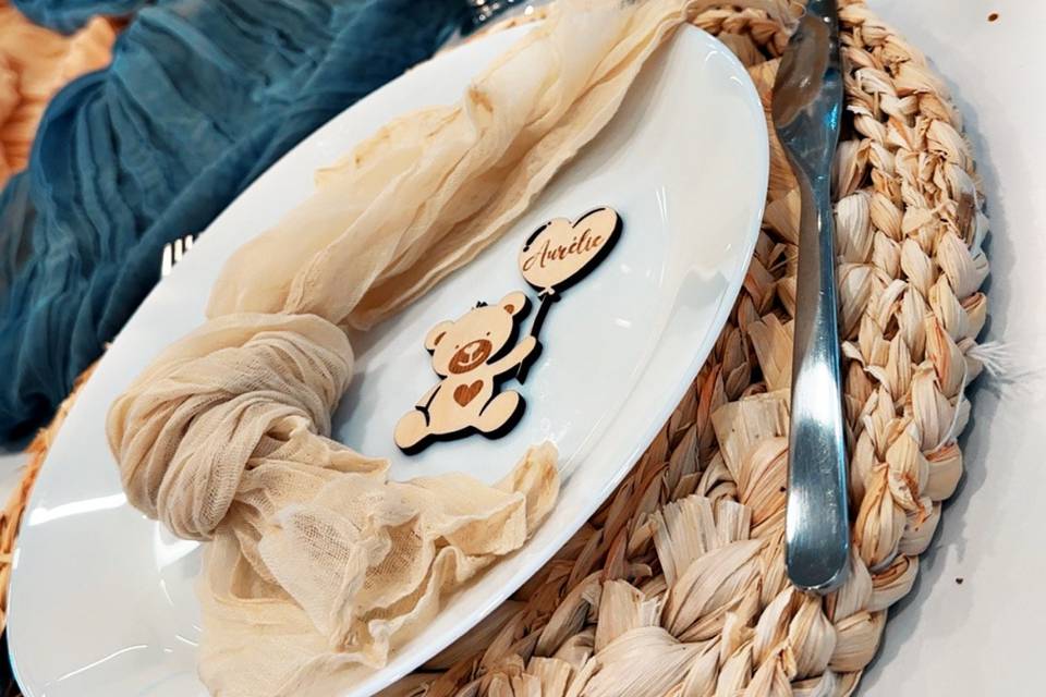 Bleu et beige