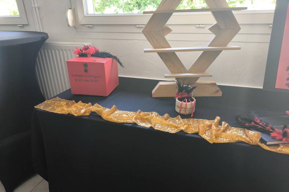 Mariage  en rouge et noir