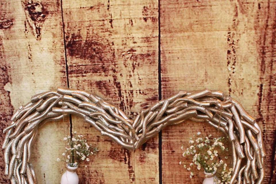 Cœur mariage champêtre