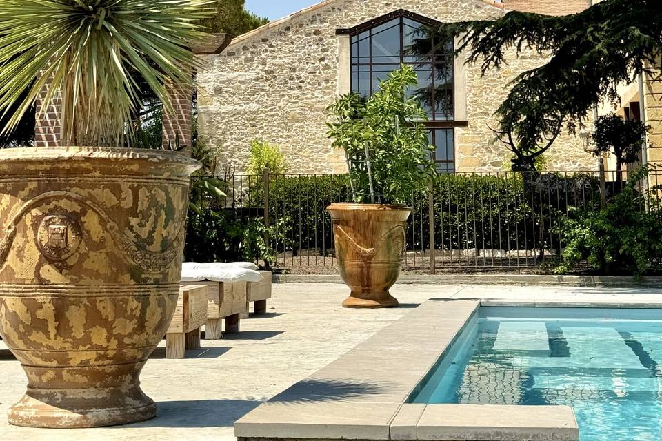 Vue de la piscine (juillet 26)