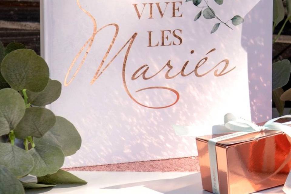 Carte cadeau  - Email - Vive les Mariés (bleu
