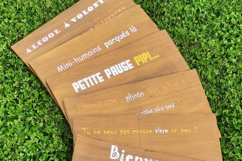 Panneaux de bois personnalisés
