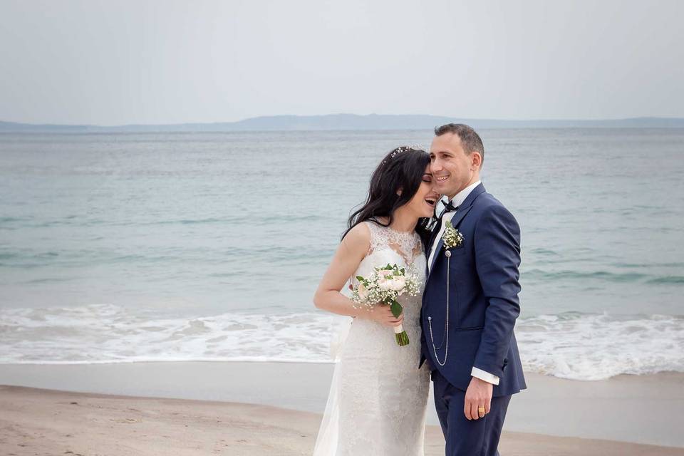 Séance couple mariage plage