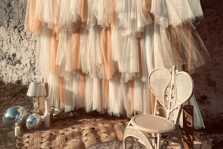 Arche tulle Backdrop