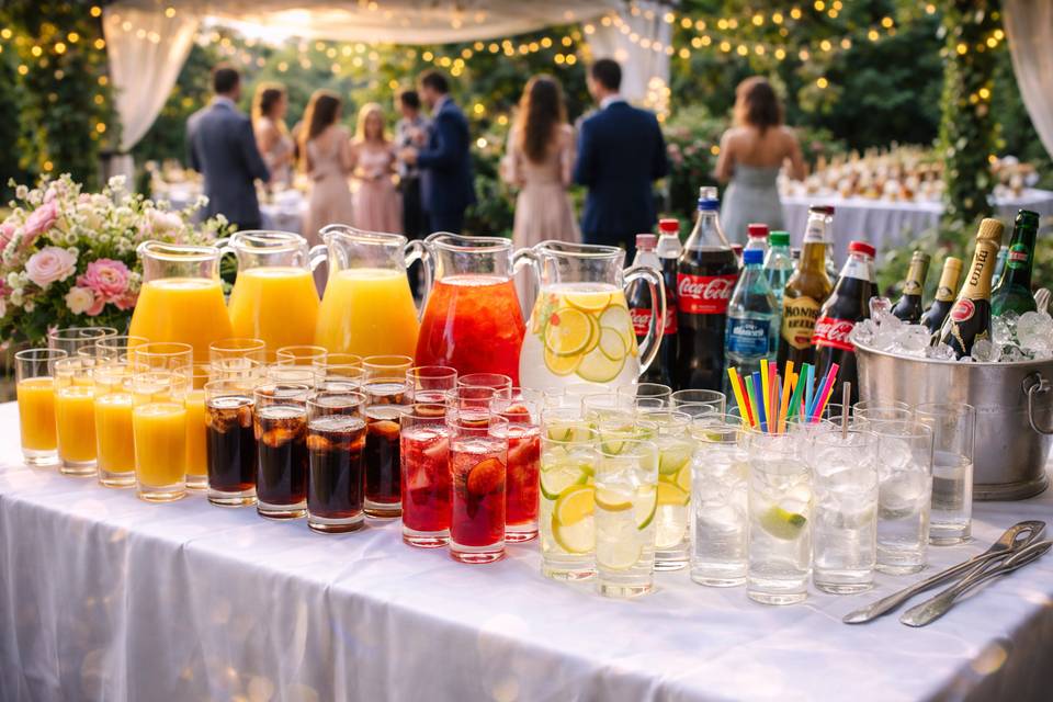 Buffet de boissons fraîches