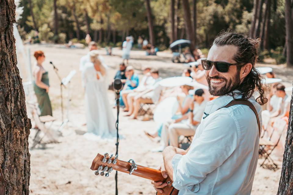Troubadour on Beach